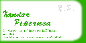 nandor pipernea business card